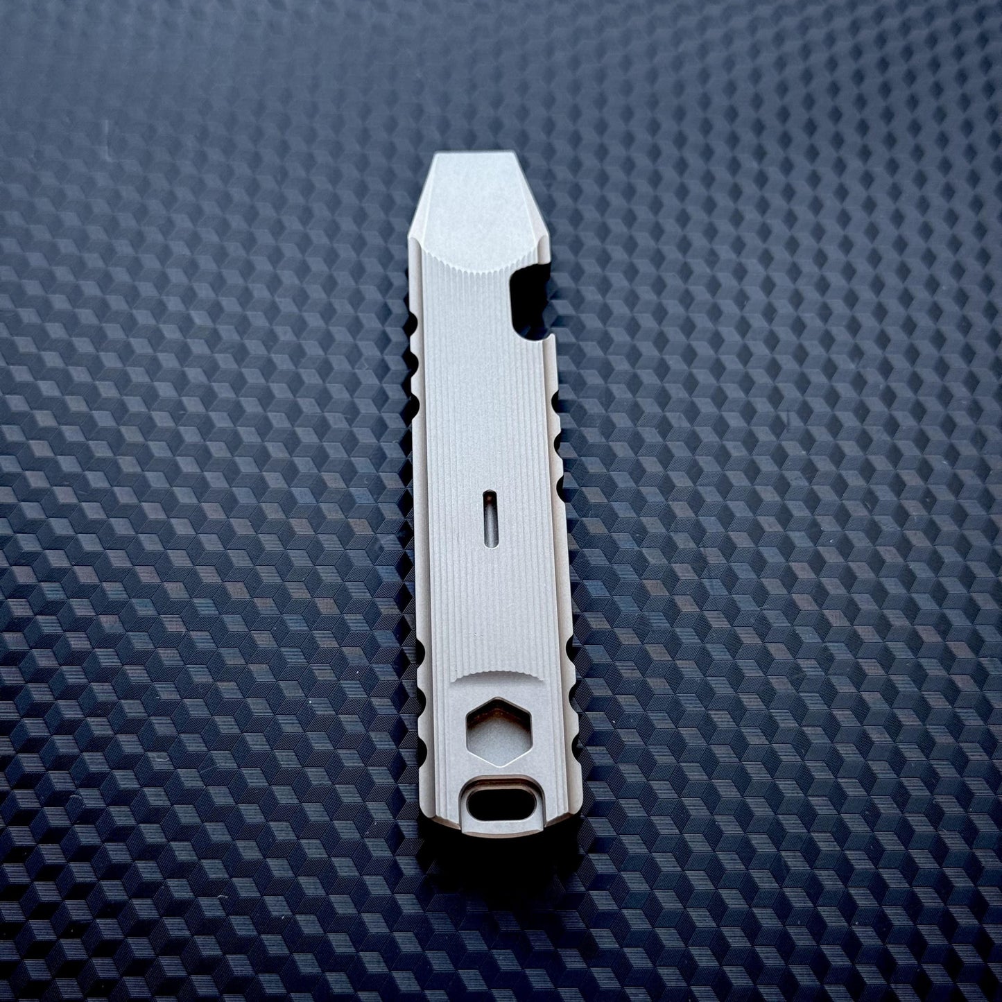 Titanium Prybar with Textured Grip & Paracord Slot, Hex Bit Slot, Pocket Tool, EDC Titanium, Titanium Crowbar,Multi tool Prybar, Pocket Gear