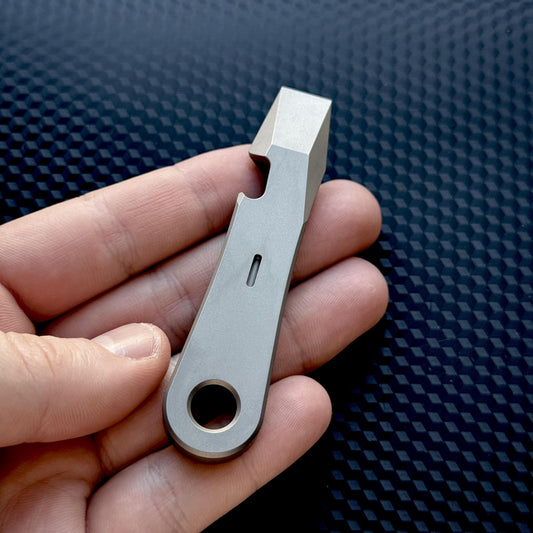 Titanium PryBar, Pocket Tool, EDC Titanium, Titanium Crowbar,Multi tool Prybar, Pocket Gear, EDC Pocket, Keychain Pry bar Paracord