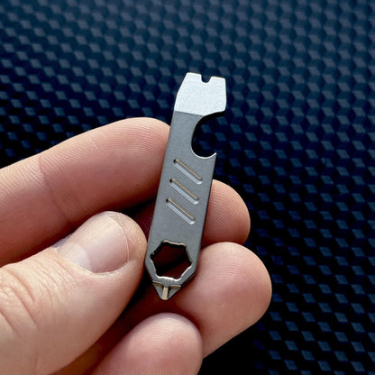 Titanium Mini PryBar with Hex Bit Slot,Screwdriver, Pocket Tool, EDC Titanium, bottle opener, Crowbar,Multi tool, Pocket Gear, keychain