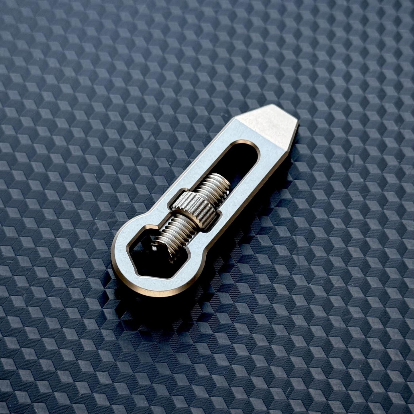 PryBar Adjustable Wrench Titanium Mini , Pocket Tool, EDC Titanium, bottle opener, Crowbar,Multi tool, Pocket Gear, keychain