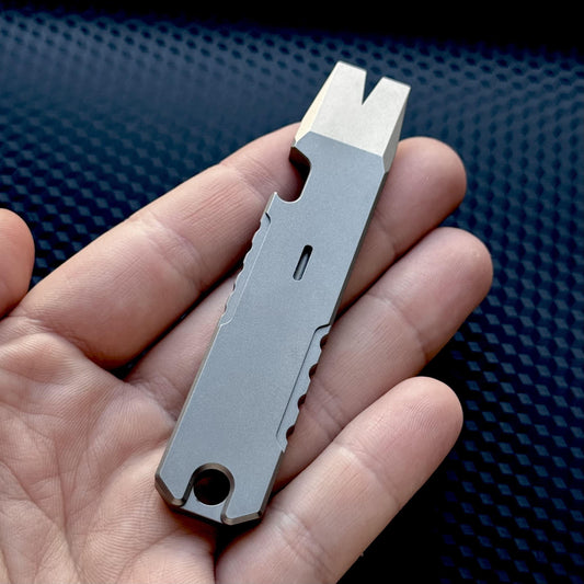 Titanium PryBar Pocket Tool, EDC Titanium, Titanium Crowbar,Multi tool Prybar, Pocket Gear, EDC Pocket