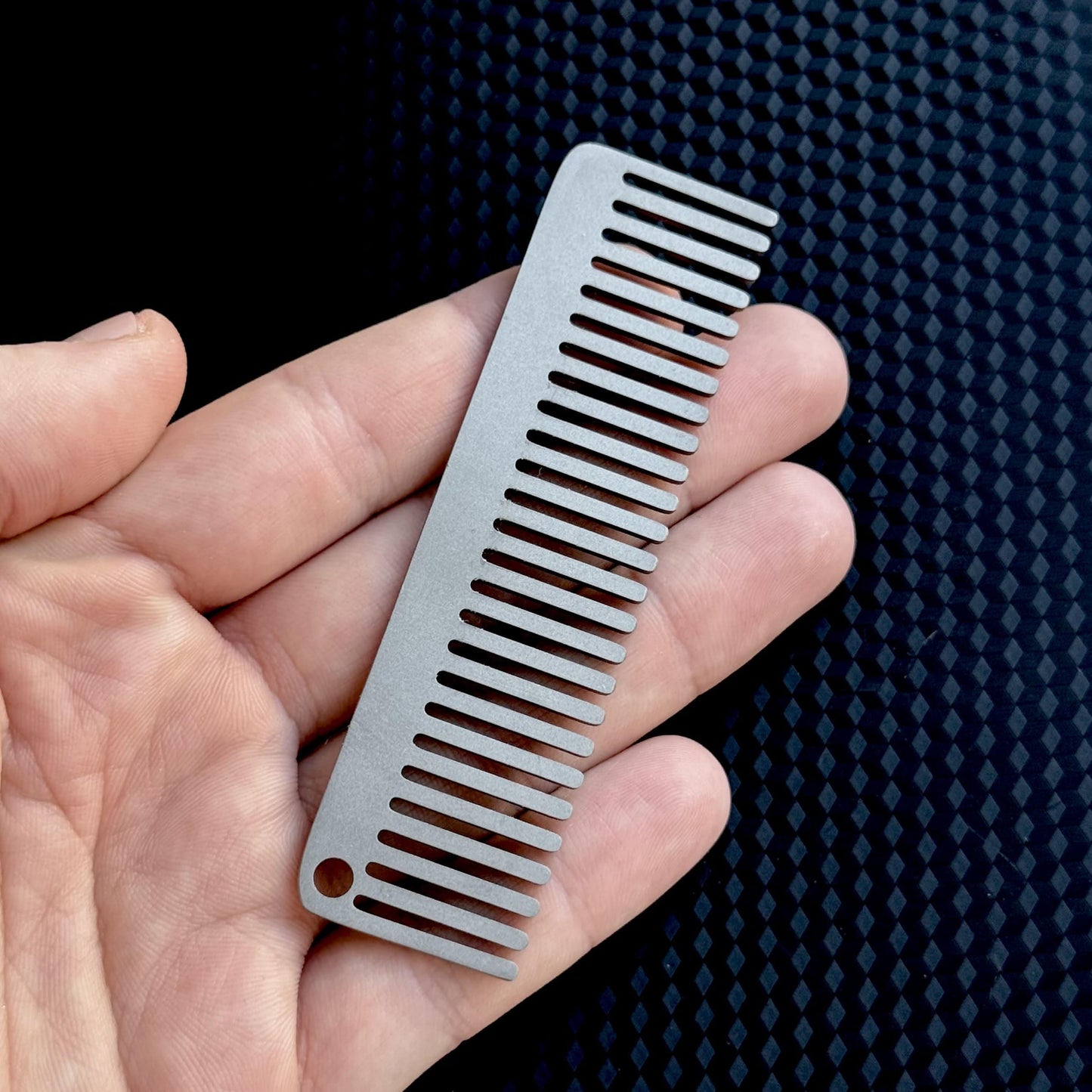 Titanium Comb Pocket Tool, EDC Titanium, Pocket Gear, Keychain, Fidget, Outdoor gift