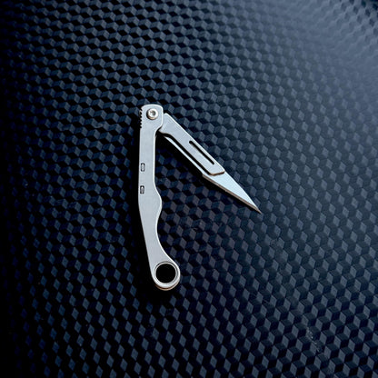 Keychain Titanium Folding Knife Scalpel Tool Pocket EDC Pocket Gear Kutting Device