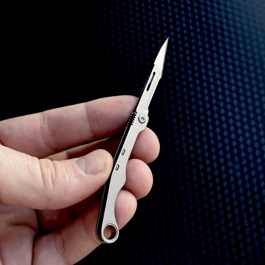 Keychain Titanium Folding Knife Scalpel Tool Pocket EDC Pocket Gear Kutting Device