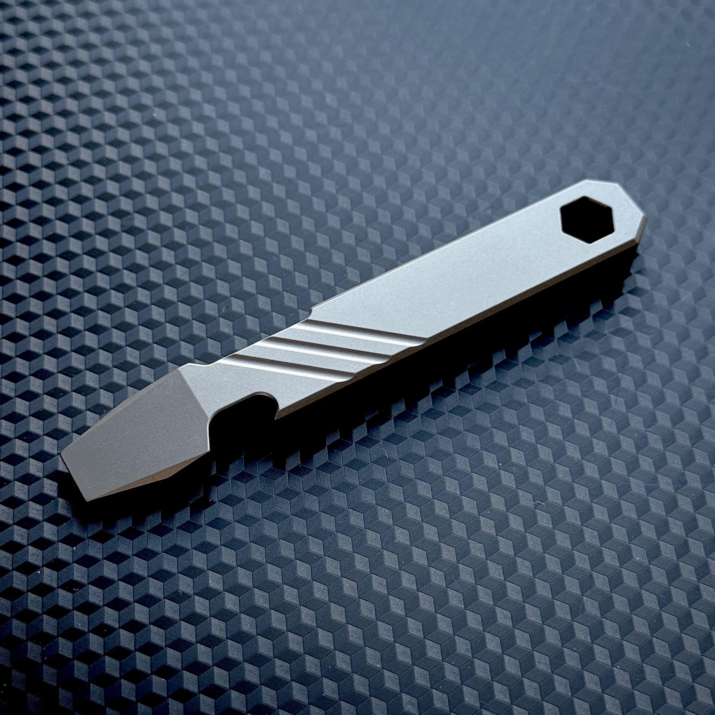 Titanium PryBar with Hex Bit Slot, Pocket Tool, EDC Titanium, Titanium Crowbar,Multi tool Prybar, Pocket Gear, EDC Pocket