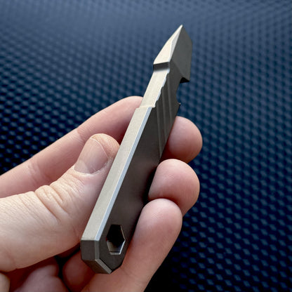 Titanium PryBar with Hex Bit Slot, Pocket Tool, EDC Titanium, Titanium Crowbar,Multi tool Prybar, Pocket Gear, EDC Pocket