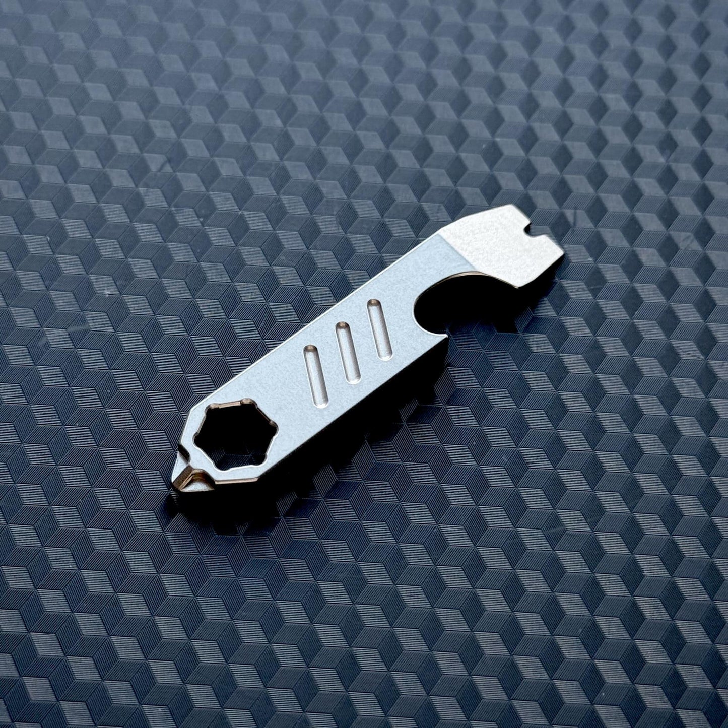 Titanium Mini PryBar with Hex Bit Slot,Screwdriver, Pocket Tool, EDC Titanium, bottle opener, Crowbar,Multi tool, Pocket Gear, keychain