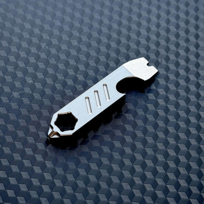 Titanium Mini PryBar with Hex Bit Slot,Screwdriver, Pocket Tool, EDC Titanium, bottle opener, Crowbar,Multi tool, Pocket Gear, keychain