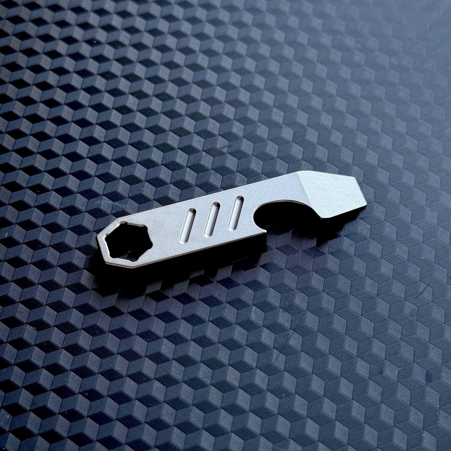PryBar Titanium Mini with Hex Bit Slot, Pocket Tool, EDC Titanium, bottle opener, Crowbar,Multi tool, Pocket Gear, keychain