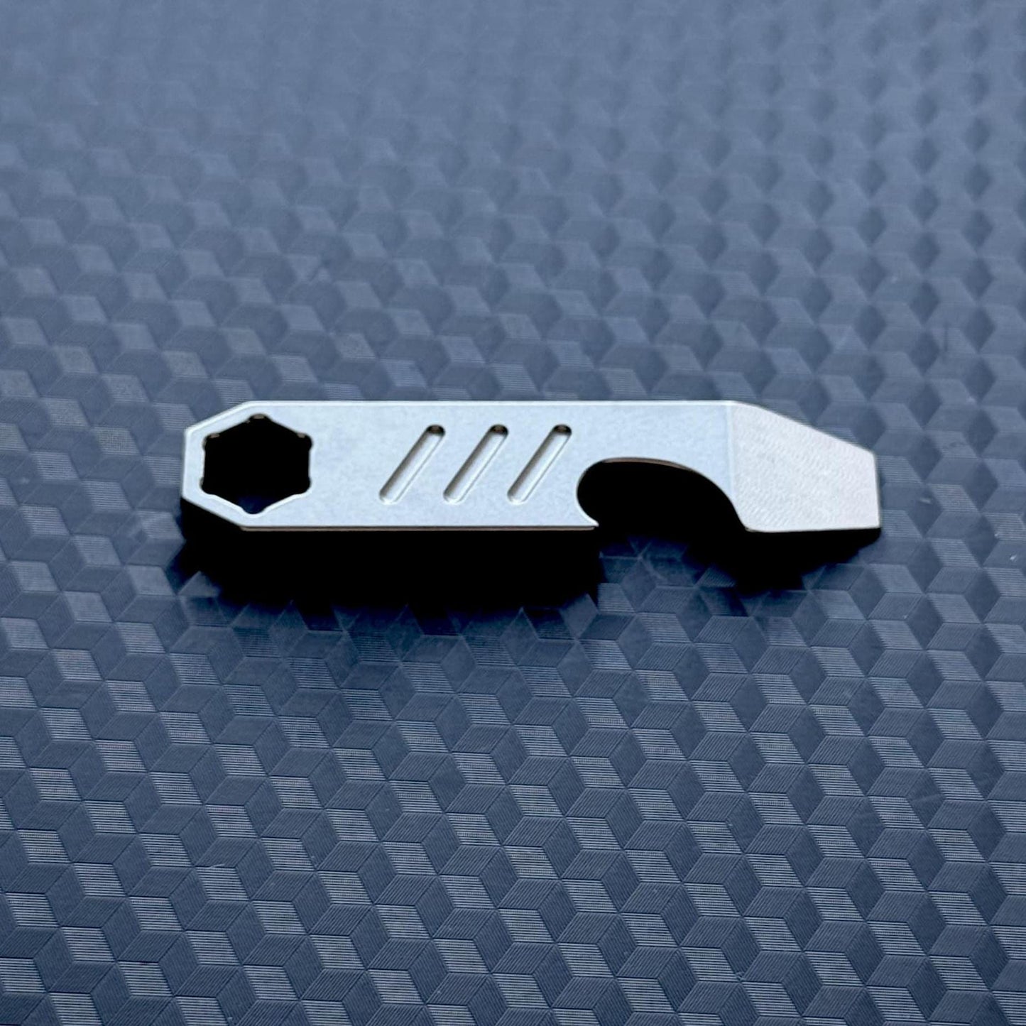 PryBar Titanium Mini with Hex Bit Slot, Pocket Tool, EDC Titanium, bottle opener, Crowbar,Multi tool, Pocket Gear, keychain