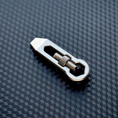 PryBar Adjustable Wrench Titanium Mini , Pocket Tool, EDC Titanium, bottle opener, Crowbar,Multi tool, Pocket Gear, keychain
