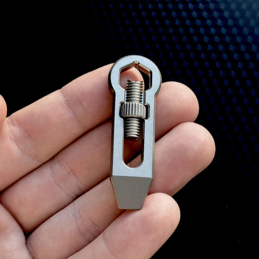 PryBar Adjustable Wrench Titanium Mini , Pocket Tool, EDC Titanium, bottle opener, Crowbar,Multi tool, Pocket Gear, keychain