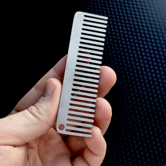 Titanium Comb Pocket Tool, EDC Titanium, Pocket Gear, Keychain, Fidget, Outdoor gift