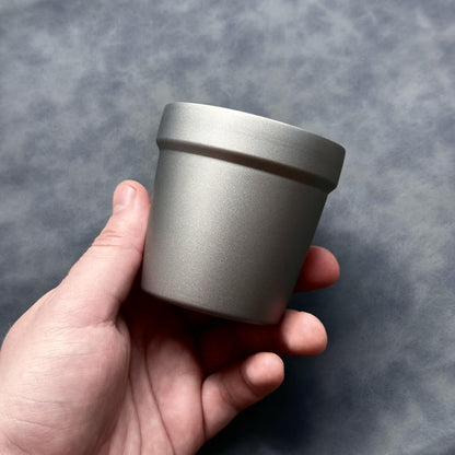 Titanium EDC Mug 175ml Compact Lightweight Cup with Double Wall Design, Perfect for Coffee, Camping, and Gift for Him or Her