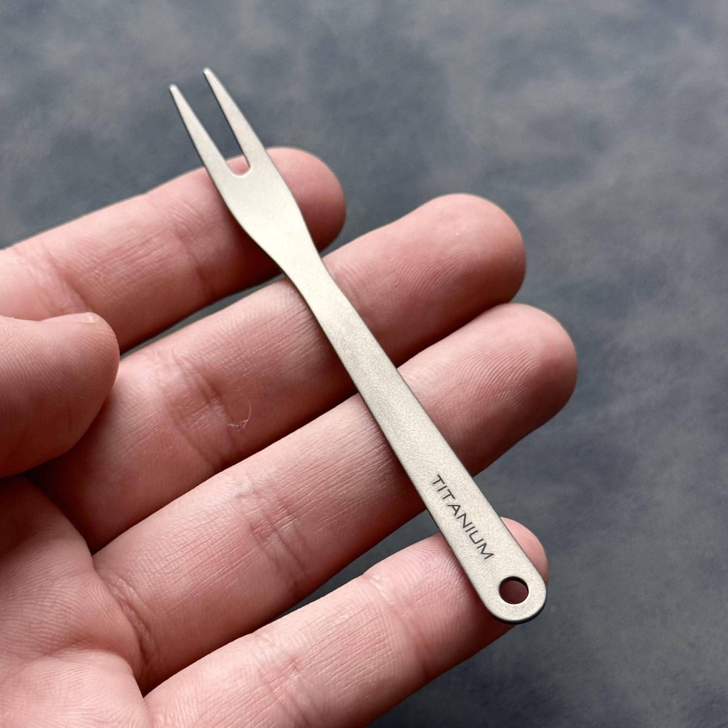 Titanium Mini Fork: Ultralight Travel Utensil, Camping Tool