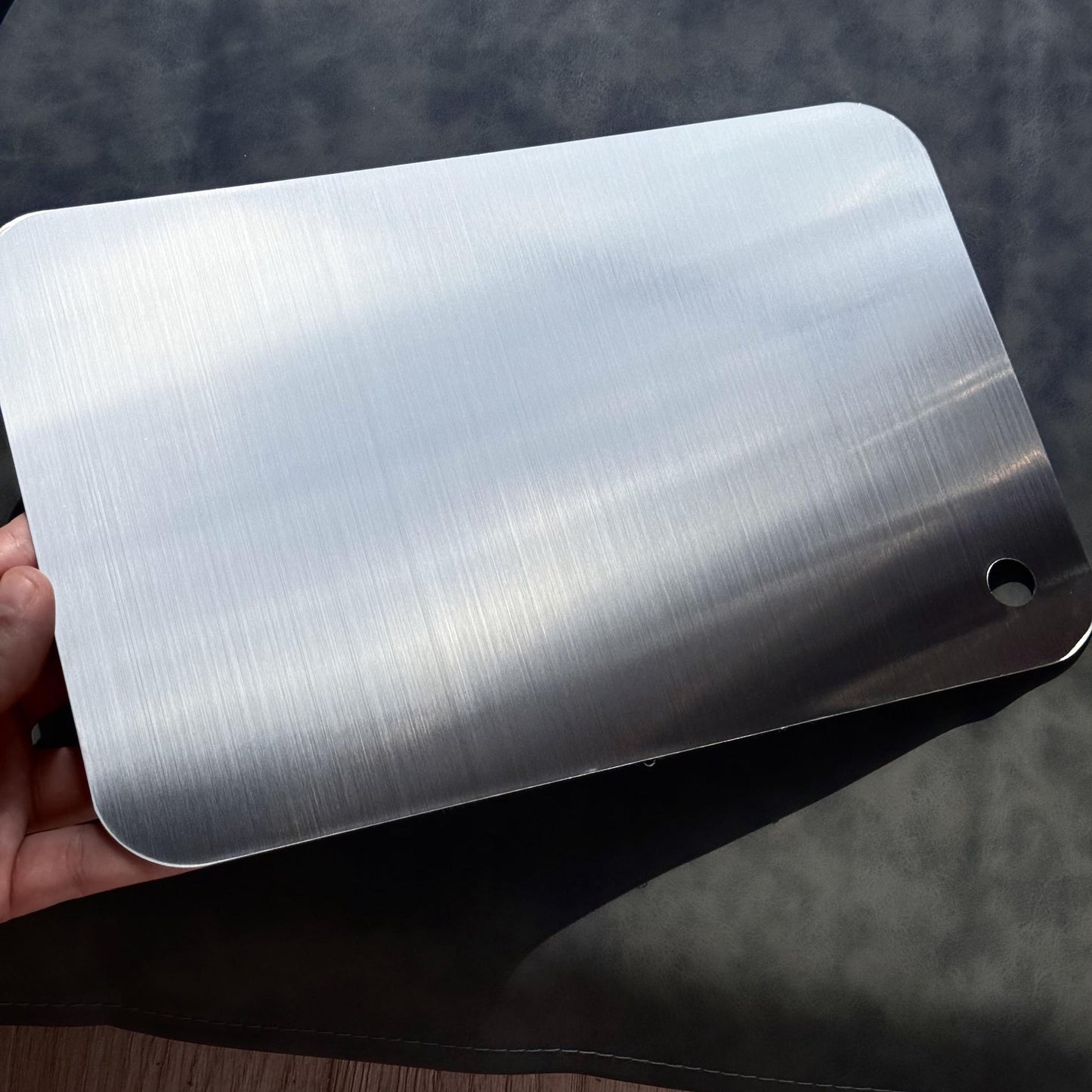 Titanium Coated Stainless Steel Cutting Board: Double-Sided Kitchen Prep