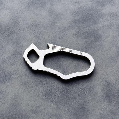 Carabiner Keychain Titanium Ring ,EDC Key Holder for Everyday Carry, Outdoor Travel & Gift, bottle opener,Multi tool, Pocket Gear,