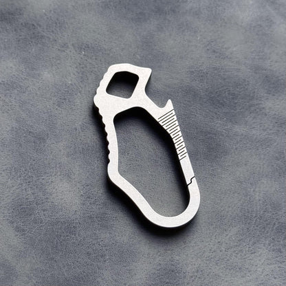 Carabiner Keychain Titanium Ring ,EDC Key Holder for Everyday Carry, Outdoor Travel & Gift, bottle opener,Multi tool, Pocket Gear,