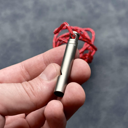 Whistle Titanium Necklace,Pocket Tool,EDC Titanium,Coach Pocket Gear,Portable,Ultra-Light Whistle for Outdoor, Hiking, Camping,EDC Gift