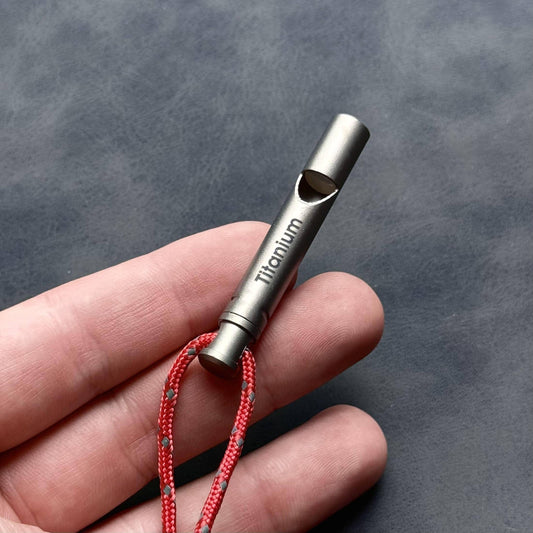 Whistle Titanium Necklace,Pocket Tool,EDC Titanium,Coach Pocket Gear,Portable,Ultra-Light Whistle for Outdoor, Hiking, Camping,EDC Gift