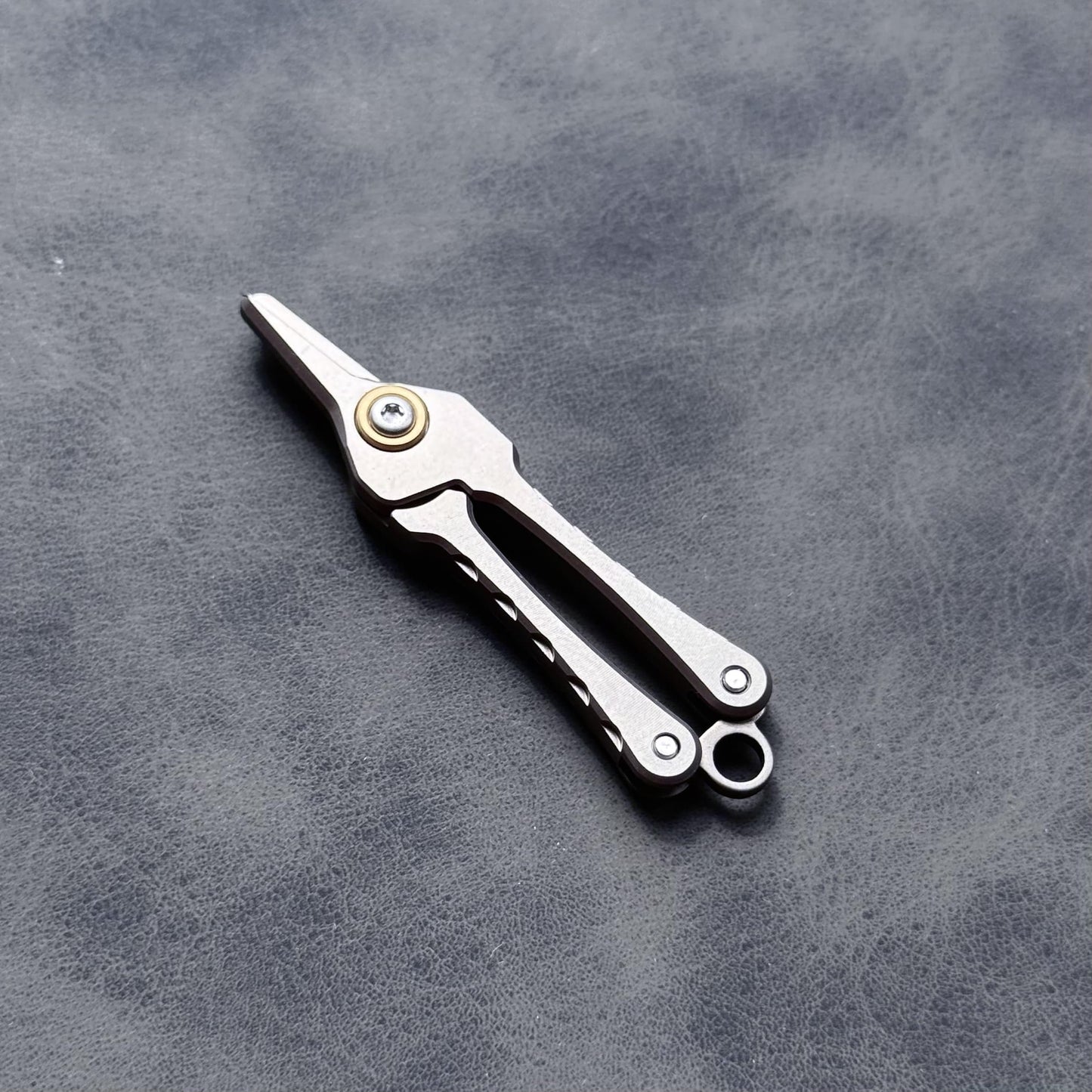 Titanium Mini Scissors with Clip – Portable EDC Grooming Tool for Nose Hair & Eyebrows, Keychain Gift for Him